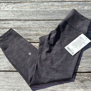 Lululemon Wunder Train High-Rise Tight 25" Houndstooth Emboss Black‎ size 8 NWT